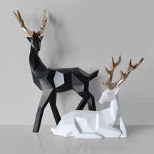 Decoração de Mesa de Resina Estátua Cervo 2 Peças Casa & Coza