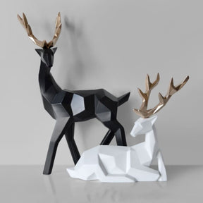 Decoração de Mesa de Resina Estátua Cervo 2 Peças Casa & Coza
