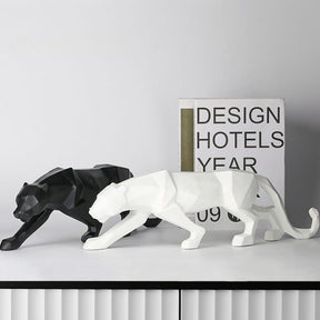 Decoração de Mesa de Resina Estátua Leopardo Casa & Coza
