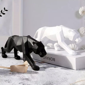 Decoração de Mesa de Resina Estátua Leopardo Casa & Coza