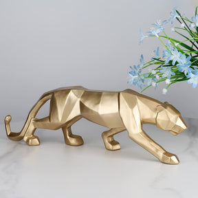 Decoração de Mesa de Resina Estátua Leopardo Casa & Coza