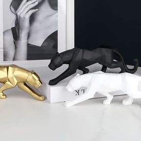 Decoração de Mesa de Resina Estátua Leopardo Casa & Coza