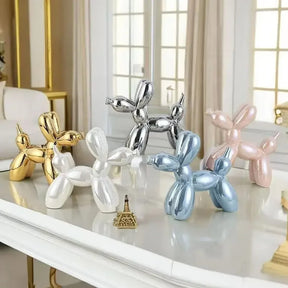 Decoração de Sala Cerâmica Estátua Cachorro de Balão Casa & Coza