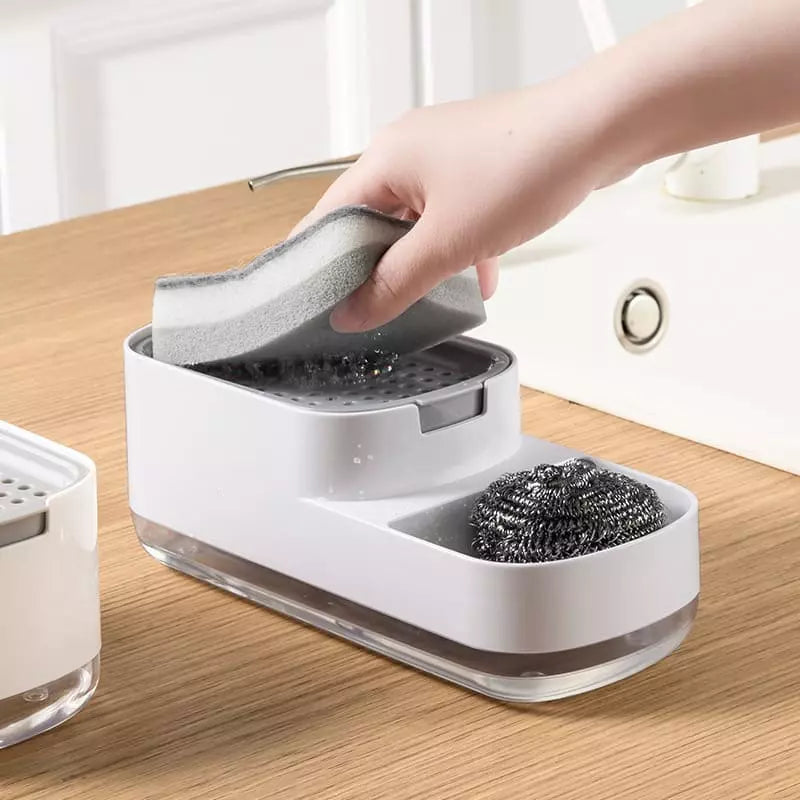 Dispenser de Detergente e Porta Esponja de Pia Casa & Coza