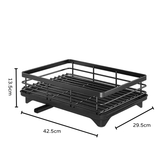Escorredor de Louça Preto com Bandeja Coletora Metal Casa & Coza