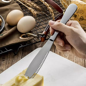 Espátula de Inox para Manteiga Faca Serrilhada Casa & Coza