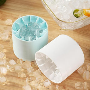 Forma de Gelo de Silicone Redonda com Tampa Casa & Coza
