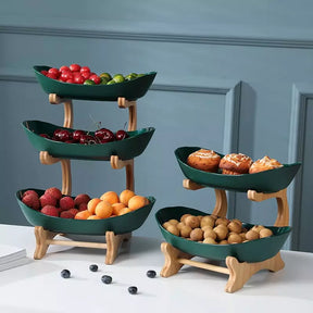 Fruteira de Mesa Cesta de Fruta Bambu Casa & Coza