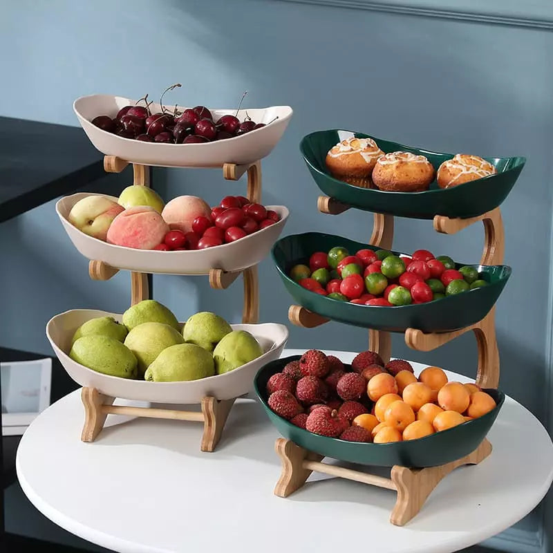 Fruteira de Mesa Cesta de Fruta Bambu Casa & Coza