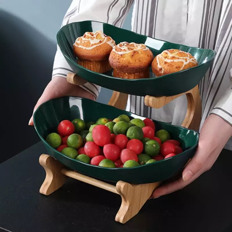 Fruteira de Mesa Cesta de Fruta Bambu Casa & Coza