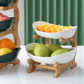 Fruteira de Mesa Cesta de Fruta Bambu Casa & Coza