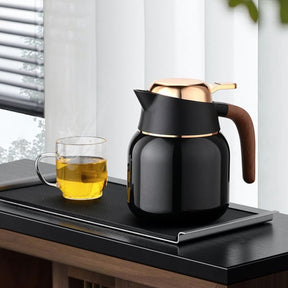 Garrafa Térmica para Café Chá de Inox e Cerâmica 1000ml Casa & Coza