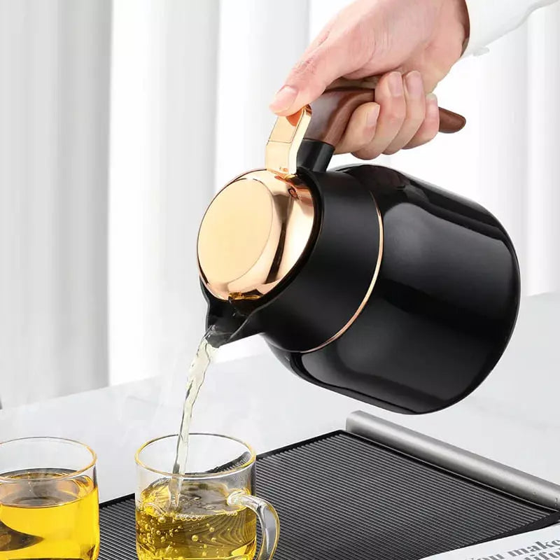 Garrafa Térmica para Café Chá de Inox e Cerâmica 1000ml Casa & Coza