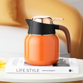 Garrafa Térmica para Café Chá de Inox e Cerâmica 1000ml Casa & Coza