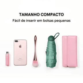 Guarda-chuva Mini Pocket Resistente Proteção UV Casa & Coza