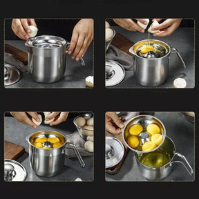 Jarra de Inox Separador de Gema com Tampa Casa & Coza
