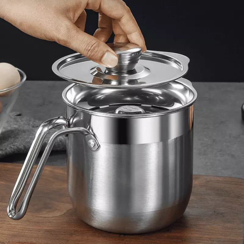 Jarra de Inox Separador de Gema com Tampa Casa & Coza