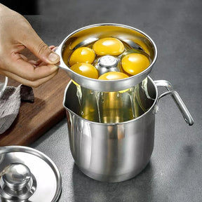 Jarra de Inox Separador de Gema com Tampa Casa & Coza