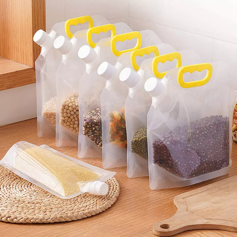 Kit 10 Sacos de Armazenamento Dispenser de Alimentos Casa & Coza