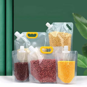 Kit 10 Sacos de Armazenamento Dispenser de Alimentos Casa & Coza