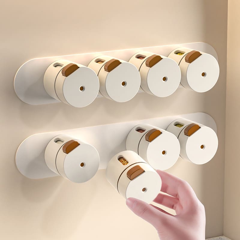 Kit 6 Porta Temperos e Condimentos de Parede Magnético Casa & Coza