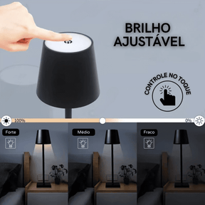 Luminária de Mesa LED Abajur Quarto Sala Portátil Casa & Coza