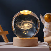 Luminária de Mesa LED Luz Noturna 3D Bola Cristal Casa & Coza