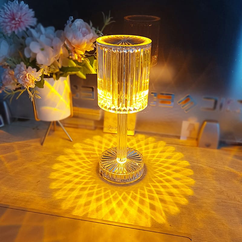 Luminária de Mesa LED Recarregável Sem Fio Cristal Casa & Coza