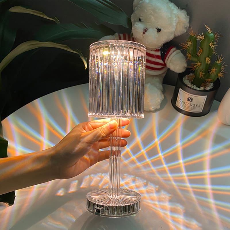 Luminária de Mesa LED Recarregável Sem Fio Cristal Casa & Coza