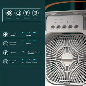 Mini Ar Condicionado Ventilador de Mesa Umidificador Casa & Coza