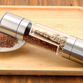Moedor de Pimenta e Temperos Manual Inox 2 em 1 Casa & Coza