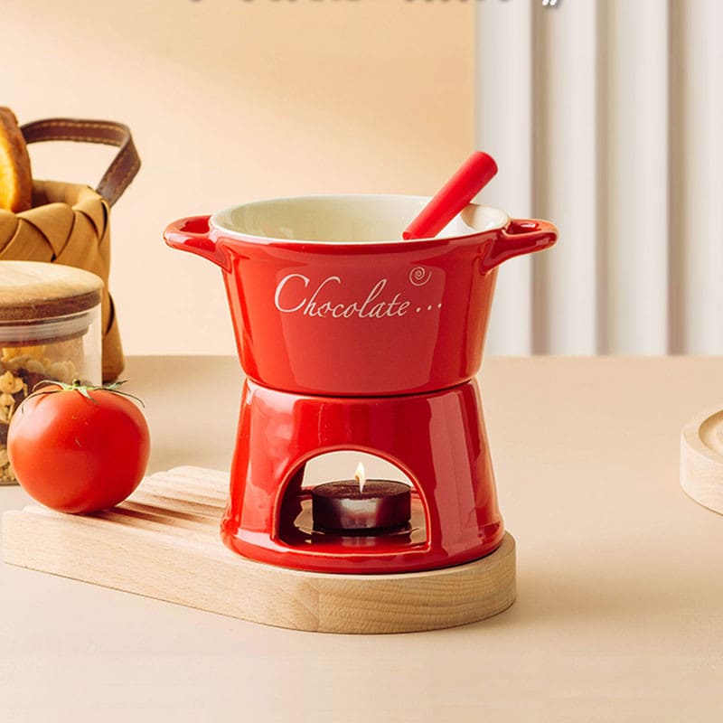 Panela de Fondue de Queijo e Chocolate Cerâmica Casa & Coza