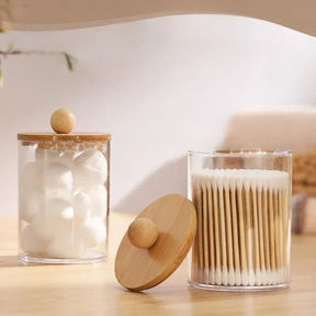 Organizador Porta Algodão e Cotonete Acrílico Kit Casa & Coza