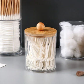 Organizador Porta Algodão e Cotonete Acrílico Kit Casa & Coza