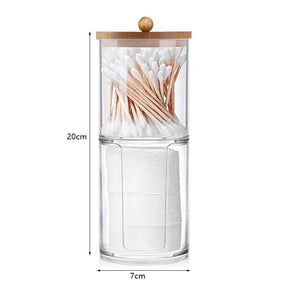 Organizador Porta Algodão e Cotonete Acrílico Kit Casa & Coza