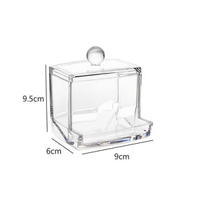 Organizador Porta Algodão e Cotonete Acrílico Kit Casa & Coza