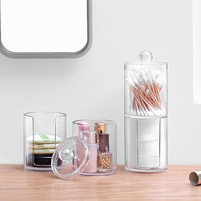Organizador Porta Algodão e Cotonete Acrílico Kit Casa & Coza