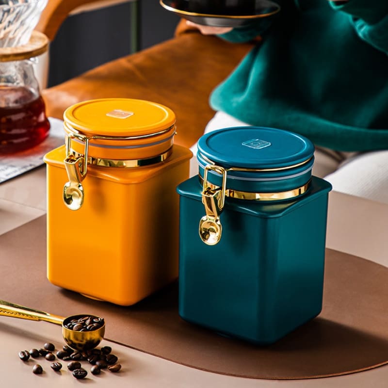 Porta Alimentos Pote com Tampa Hermético para Café Casa & Coza