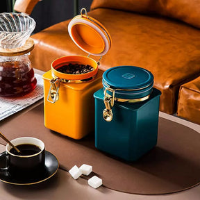 Porta Alimentos Pote com Tampa Hermético para Café Casa & Coza