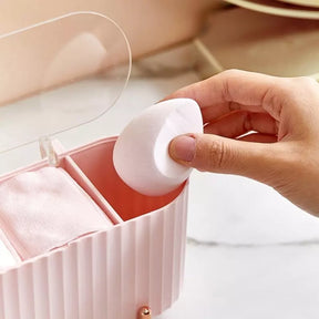 Porta Esponja de Maquiagem e Algodão Decorativo de Luxo Casa & Coza