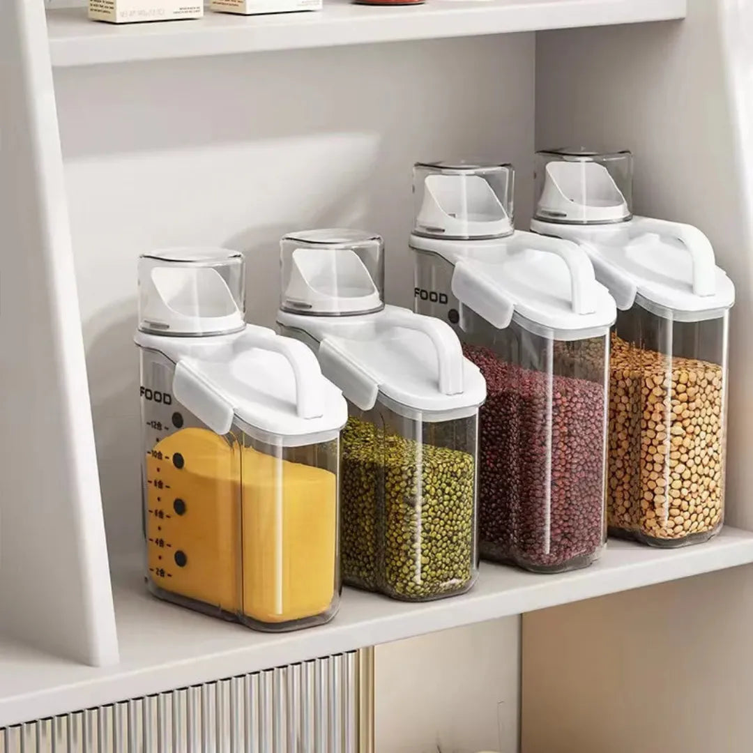 Kit Pote Premium Hermético Copo Medidor - Casa e Coza