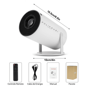 Projetor Portátil 4K 1080p Cinema em Casa Ultra HD Casa & Coza
