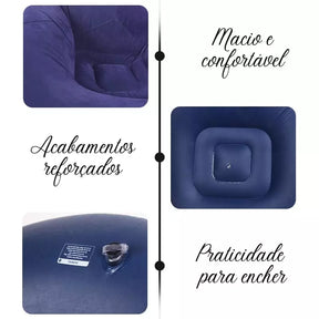 Puff para Sala Redondo Inflável Casa & Coza