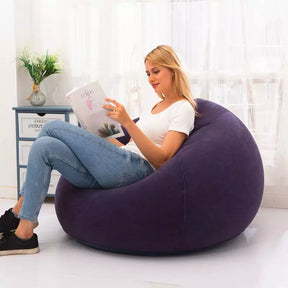 Puff para Sala Redondo Inflável Casa & Coza
