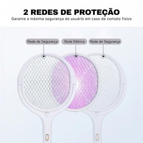 Raquete Elétrica Armadilha Mata Mosquito Casa & Coza