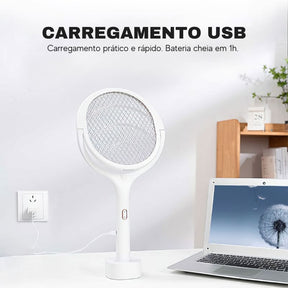Raquete Elétrica Armadilha Mata Mosquito Casa & Coza
