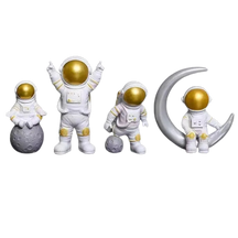Escultura Decorativa Astronauta - 4 peças