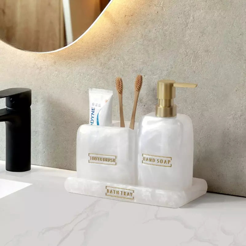 Saboneteira Kit Banheiro Lavabo Conjunto de Banheiro 3 Peças Casa & Coza