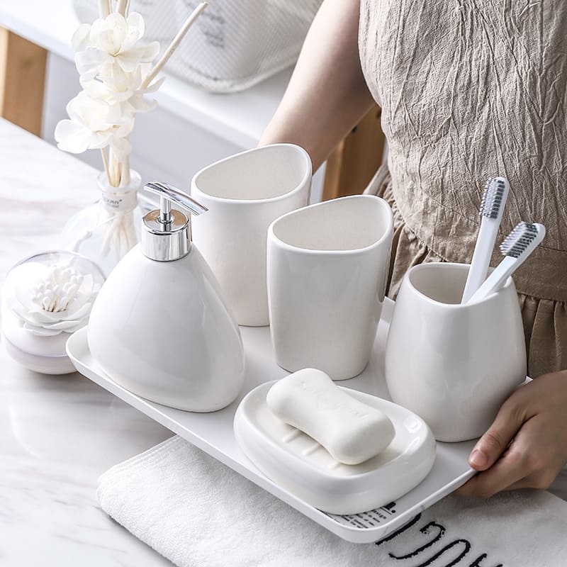 Saboneteira Kit Banheiro Lavabo Conjunto de Banheiro Casa & Coza