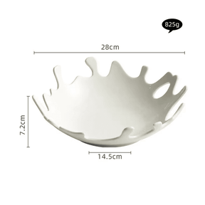 Saladeira Prato de Cerâmica Irregular Mesa Posta Casa & Coza